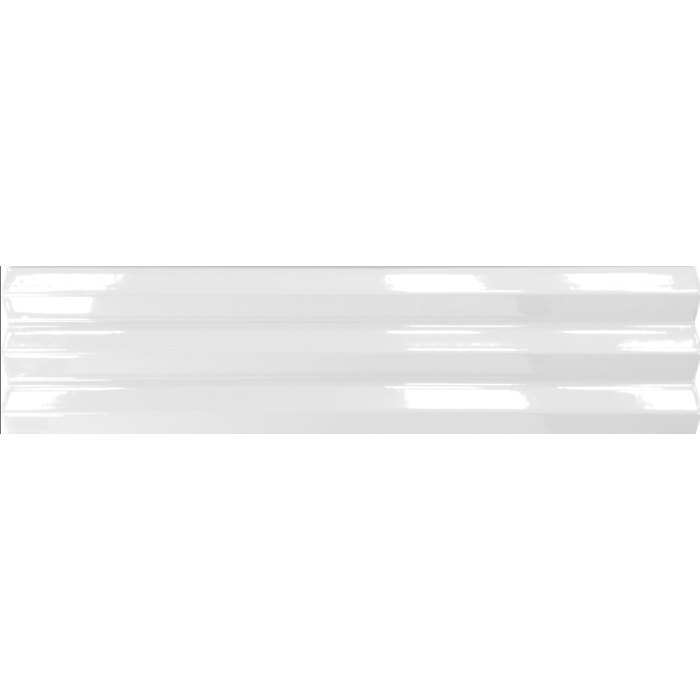 Acanto-Acanto White Polished 4x16 - V Ribbed