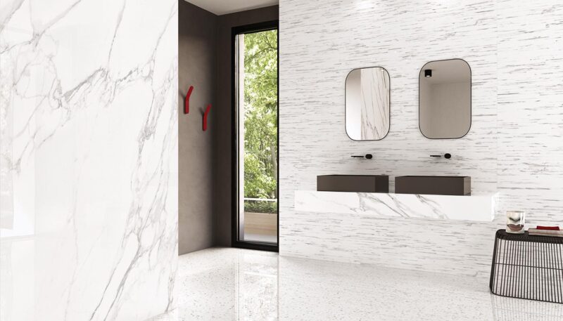 Tele Di Marmo-Revolution-Tele Di Marmo Statuario Michaelangelo 24x48 Lappato Rectified